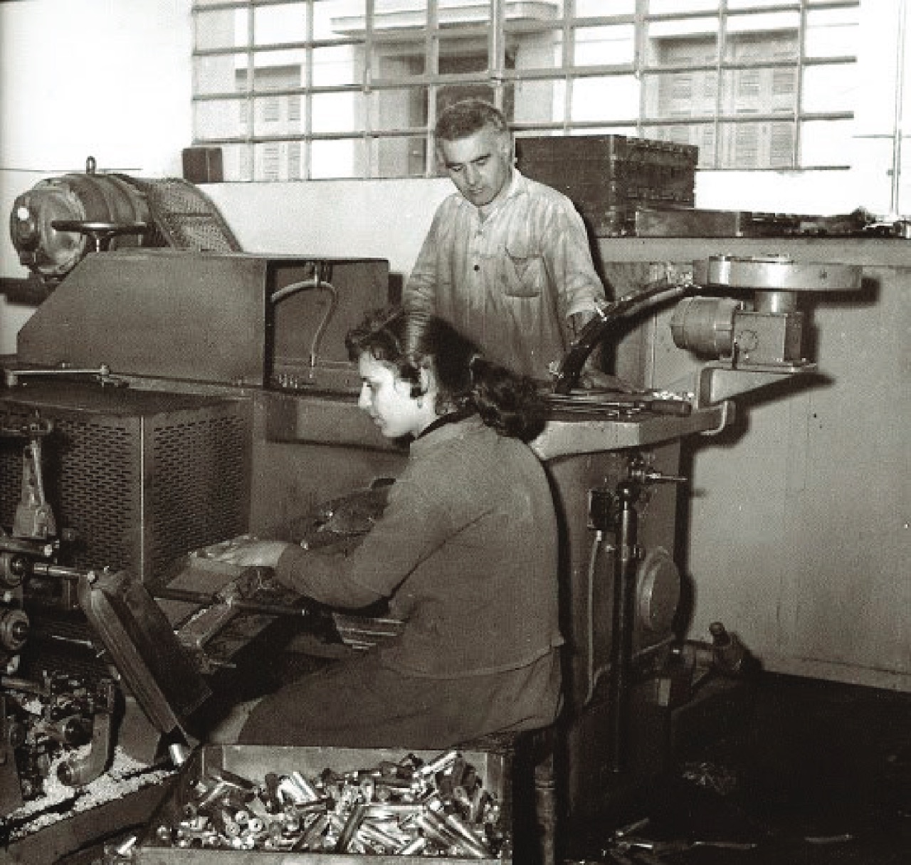 People working at Aluman's S.A. first production line of Slugs